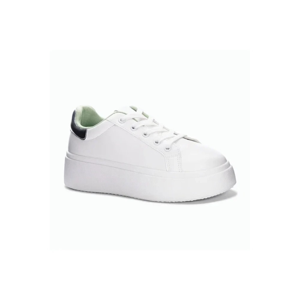 NEW Dirty Laundry Record Smooth Womens Platform Sneakers White Silver Size 9.5